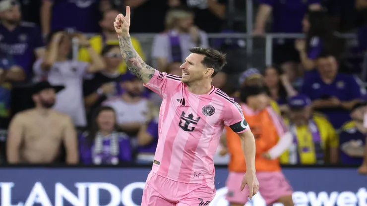 Messi comemora gol em Inter Miami x Orlando City - Alex Menendez/Getty Images