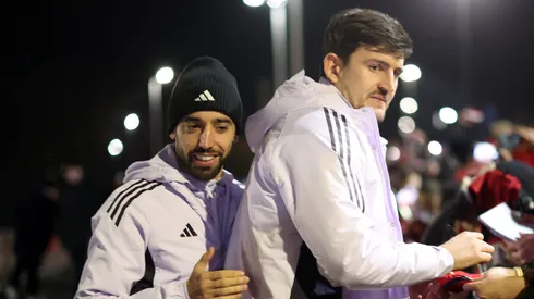 Bruno Fernandes e líderes apoiam fico de Michael Carrick. Foto: Carl Recine/Getty Images