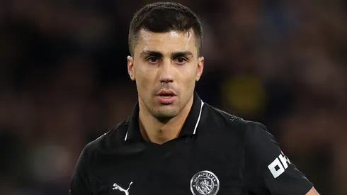 Rodri em campo pelo City. (Photo by Justin Setterfield/Getty Images)