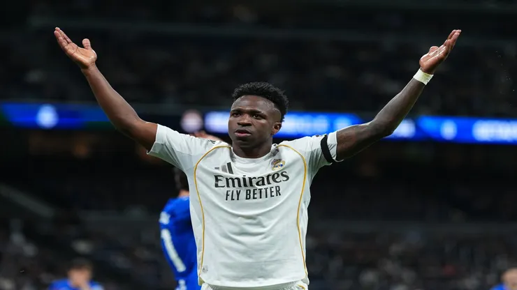 Vini Jr na partida do Real Madrid contra o Getafe - Angel Martinez/Getty Images