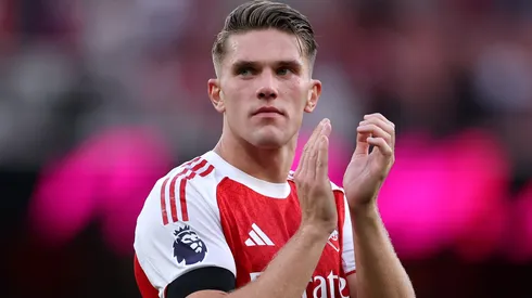 Gyokeres em campo com as cores do Arsenal. Foto: Justin Setterfield/Getty Images