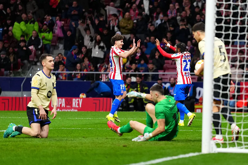 Barcelona terá que marcar cinco gols de diferença para avançar à final da Copa do Rei. O Atlético venceu por 4 a 0 no jogo de ida. Foto: Angel Martinez/Getty Images