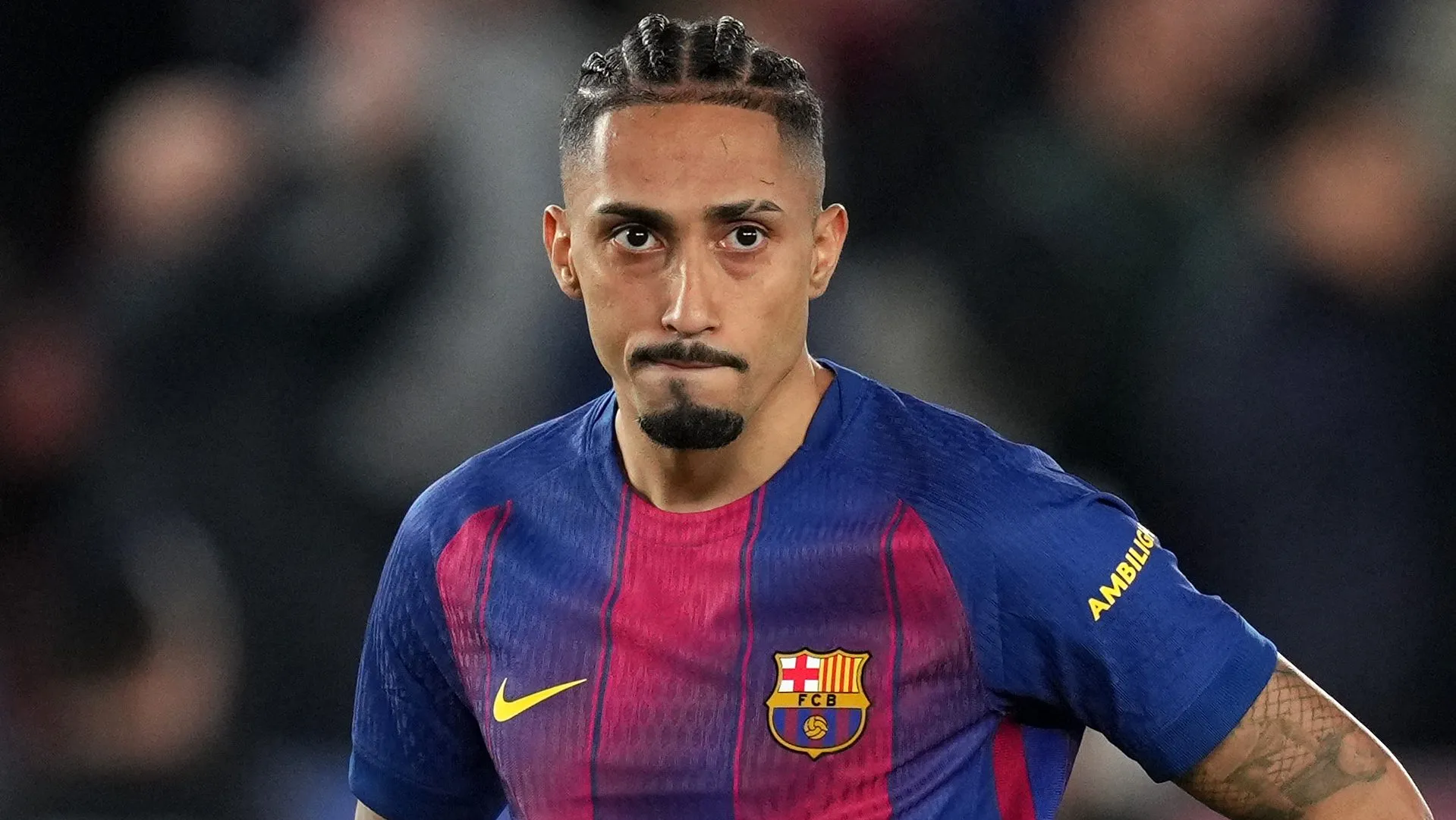 Raphinha em ação pelo Barcelona