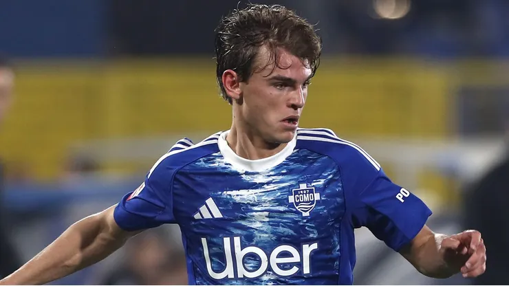 Nico Paz pelo Como FC. (Photo by Marco Luzzani/Getty Images)