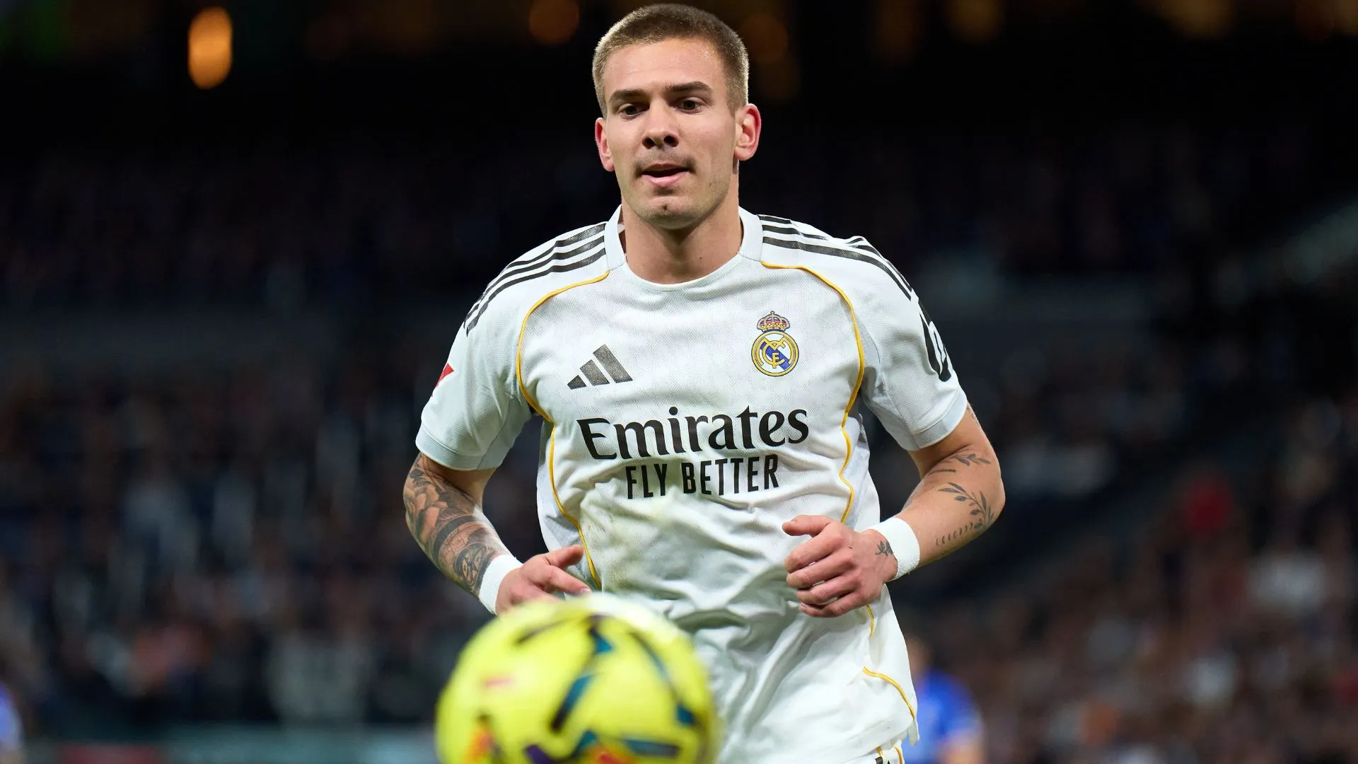 Mastantuono está fora dos próximos jogos (foto: Angel Martínez/Getty Images)