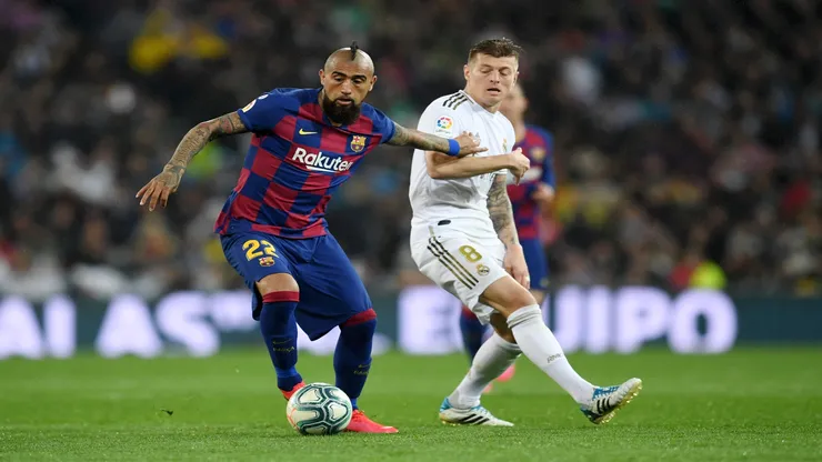 Arturo Vidal em Barcelona e Real Madrid em 2020 - David Ramos/Getty Images