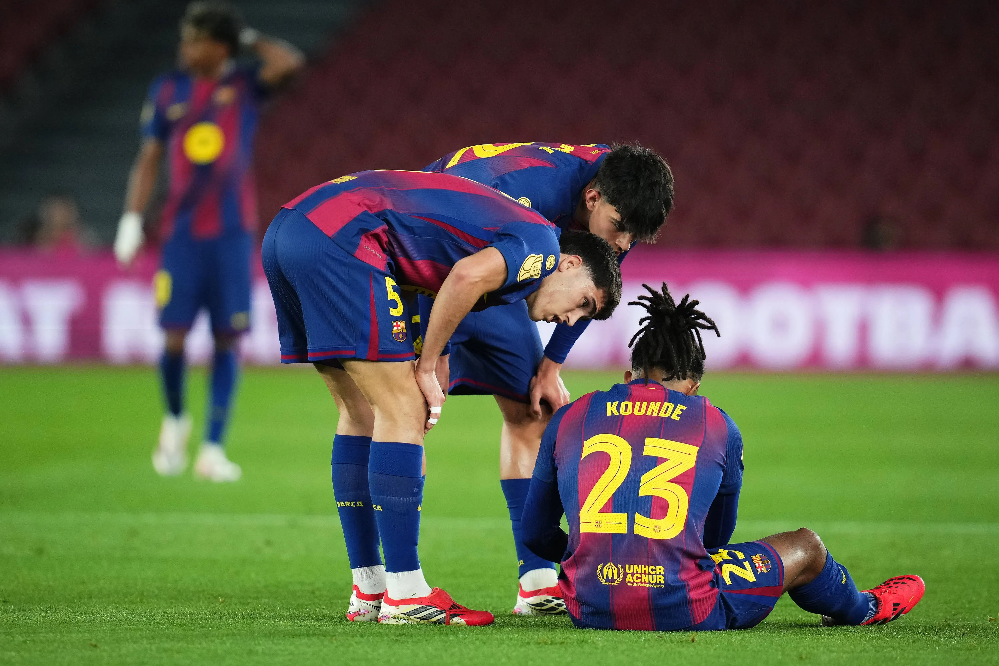 Koundé é um dos jogadores lesionados no Barcelona e Flick não está nada satisfeito com isso. Foto: IMAGO /&nbsp;Pressinphoto