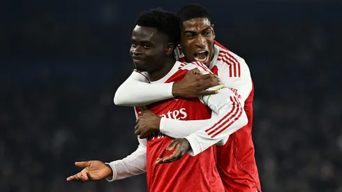 Saka anotou o único gol do jogo. Mike Hewitt/Getty Images.