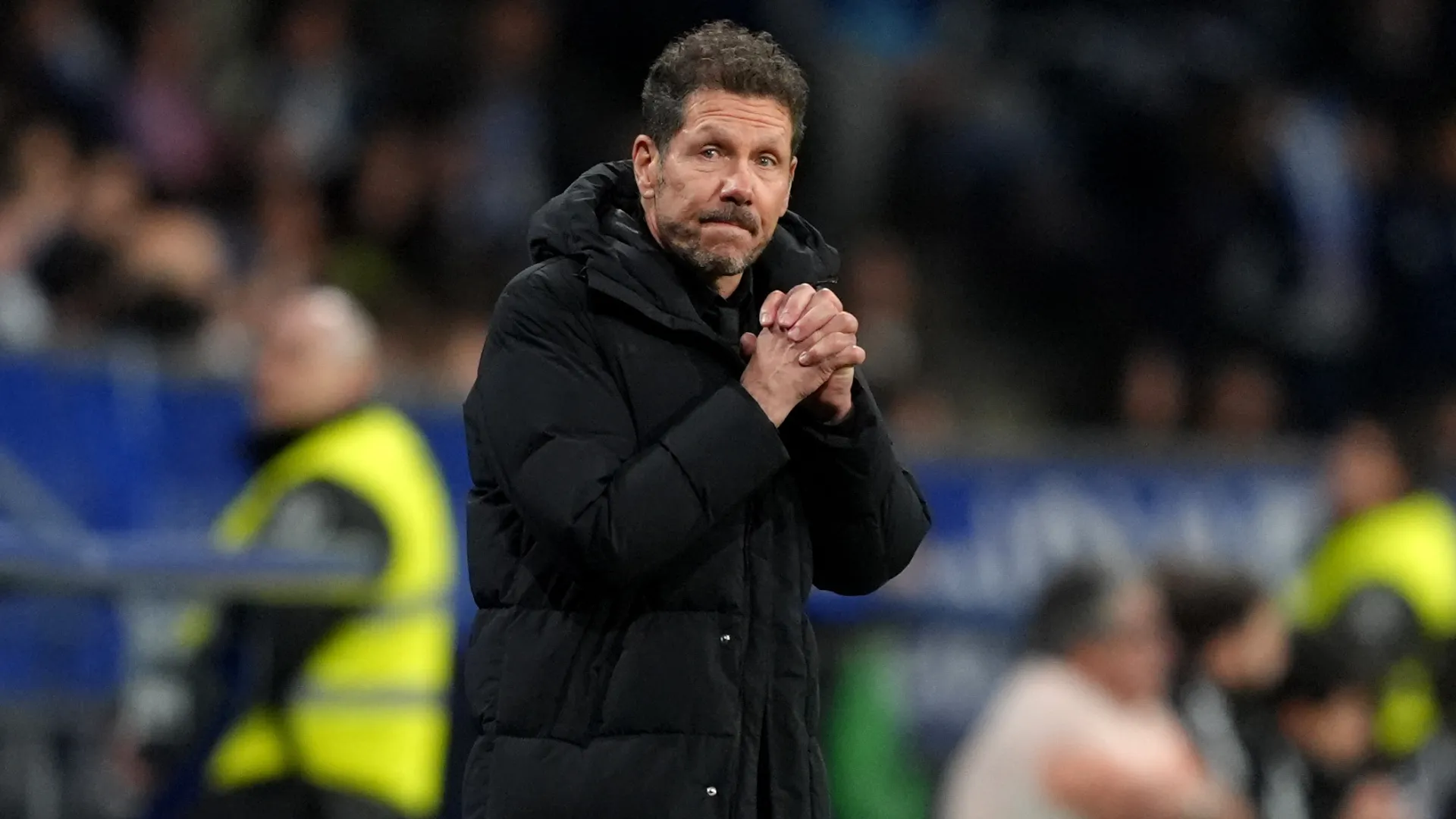 Diego Simeone em jogo do Atlético de Madrid