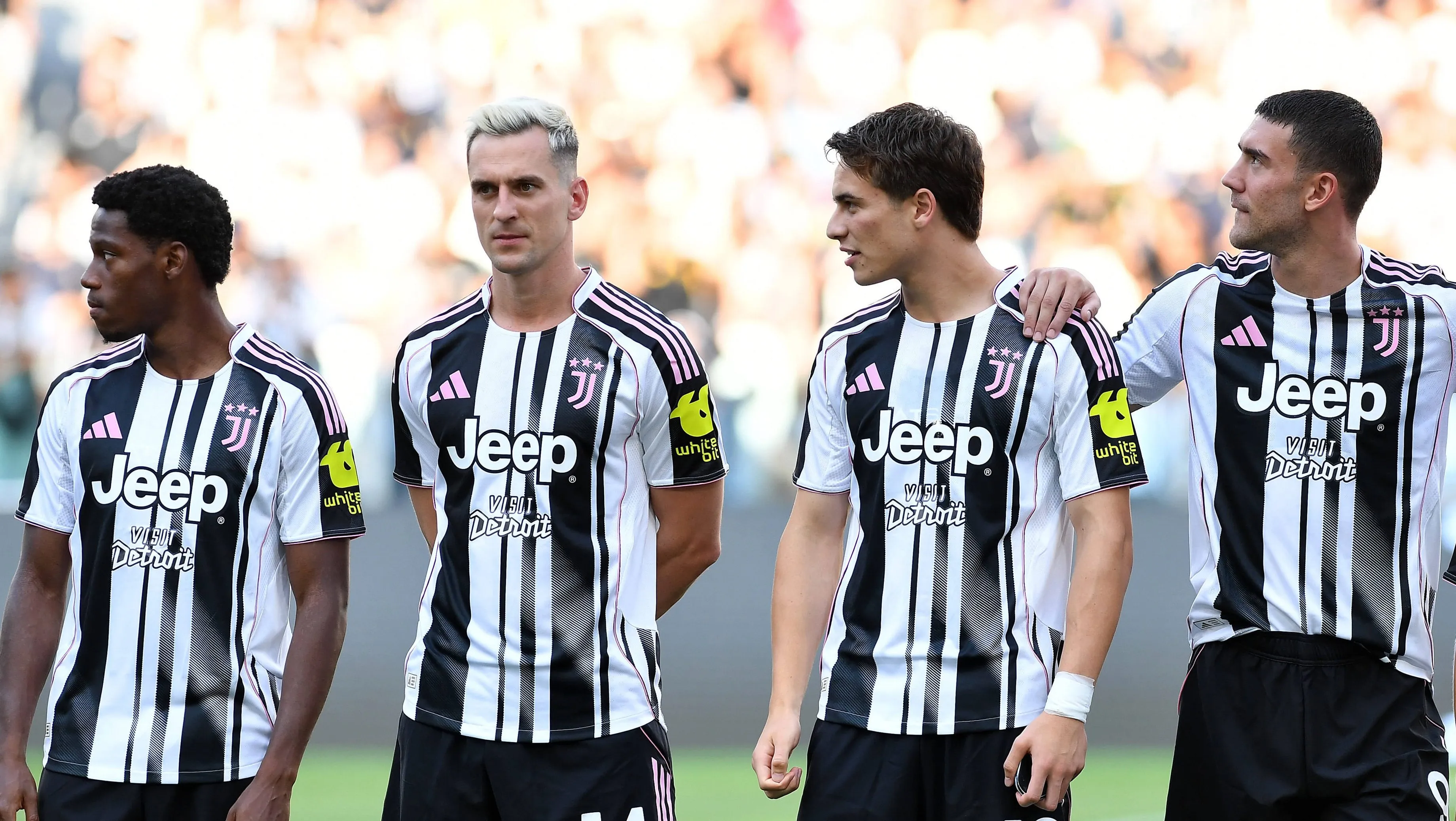 Jonathan David, Arkadiusz Milik, Kenan Yildiz e Dusan Vlahovic. Foto: IMAGO / IPA Sport