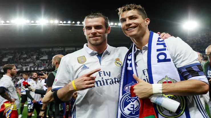 Gareth Bale e Cristiano Ronaldo em 2017 no Real Madrid - Gonzalo Arroyo Moreno/Real Madrid via Getty Images