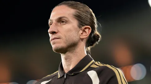 Filipe Luís durante uma partida do Flamengo. Foto: Jorge Rodrigues/AGIF