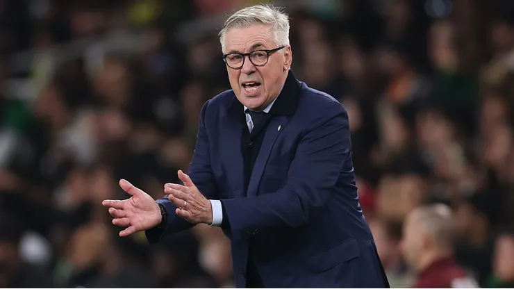 Carlo Ancelotti durante amistoso da Seleção Brasileira. (Photo by Ryan Pierse/Getty Images)