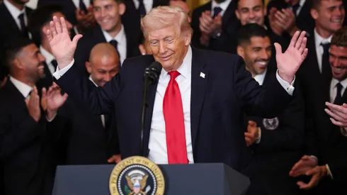 Donald Trump discursou em evento com o time do Inter Miami