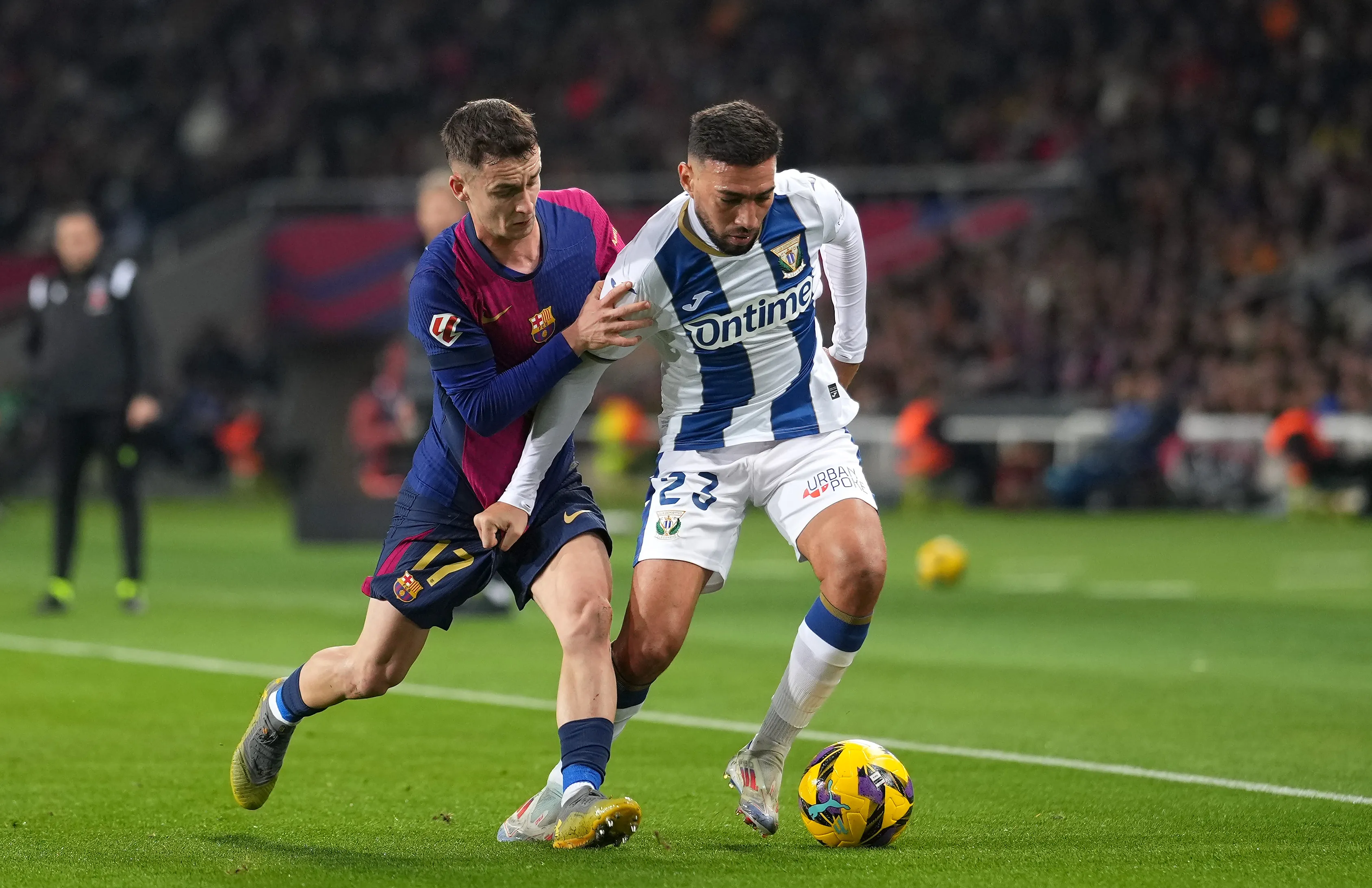Munir El Haddadi pelo Leganés contra o Barcelona. (Foto: Alex Caparros/Getty Images)