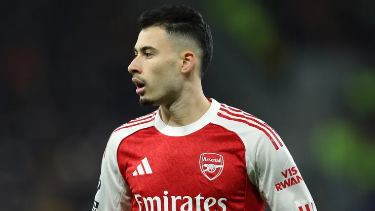 Gabriel Martinelli em campo pelo Arsenal. Foto: Matt McNulty/Getty Images