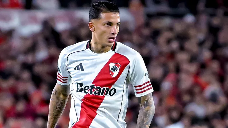 Kevin Castaño em campo pelo River Plate. Foto: Marcelo Endelli/Getty Images