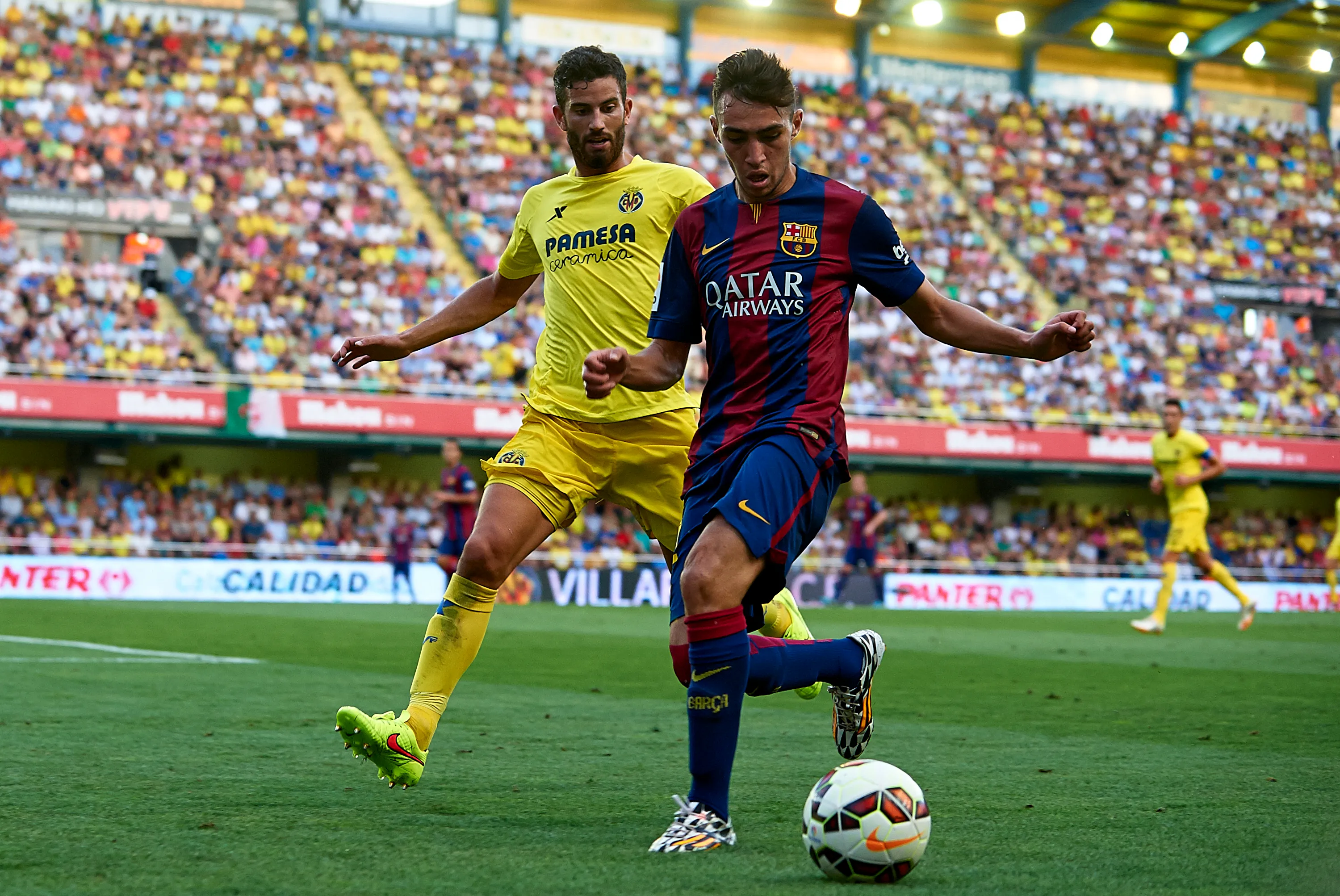 Munir em ação nos tempos de Barcelona. (Foto: Manuel Queimadelos Alonso/Getty Images)
