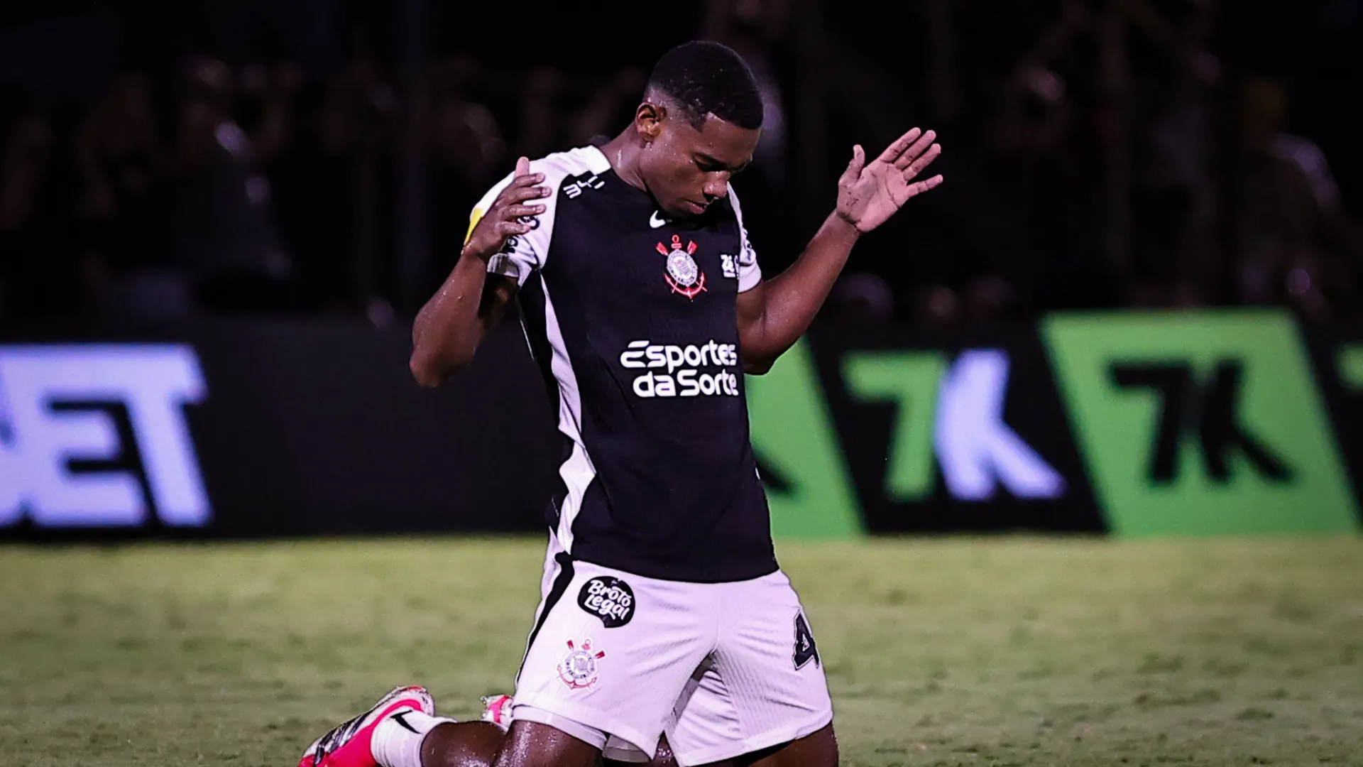 André antes de partida do Corinthians