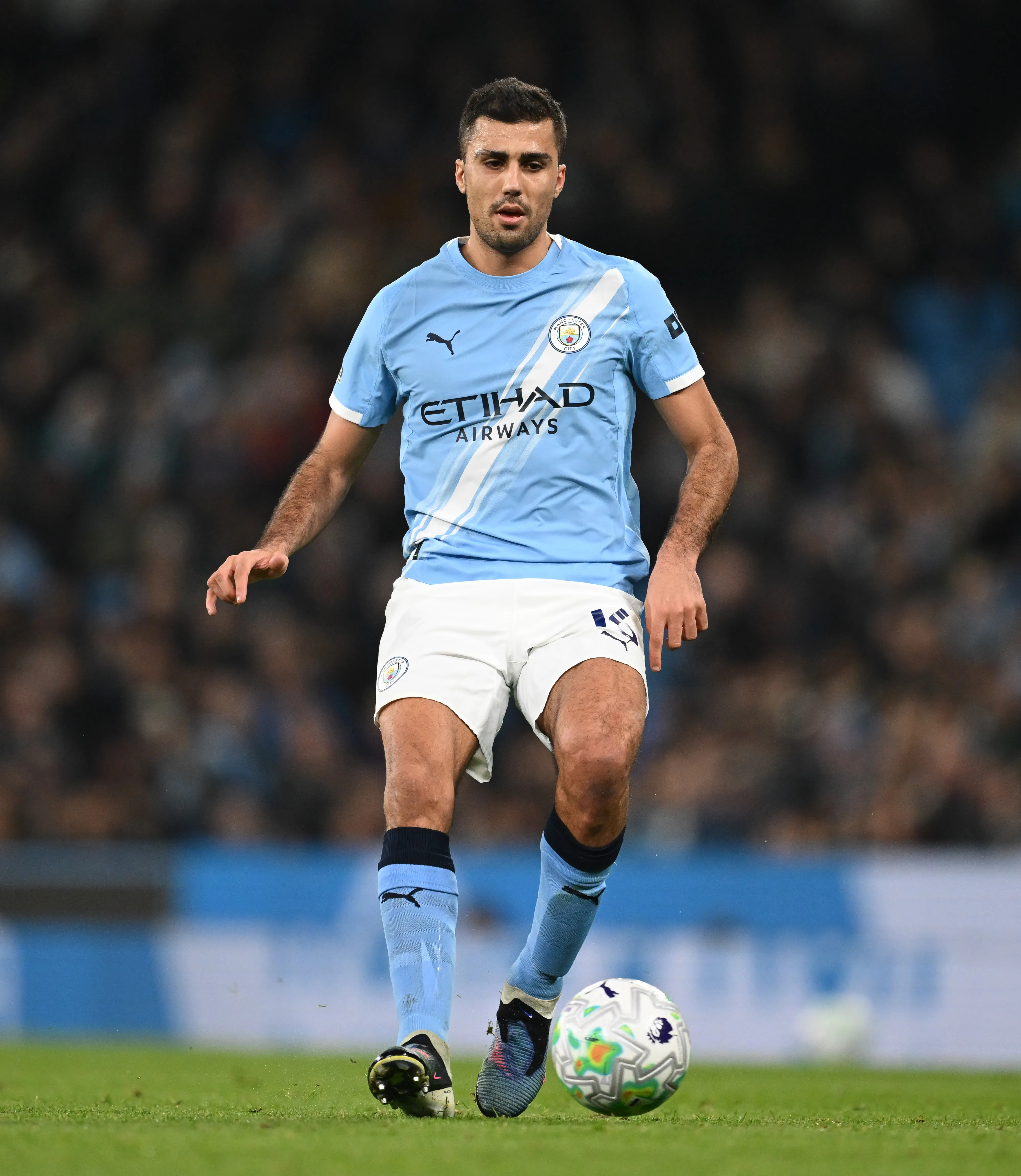Rodri em ação pelo Manchester City. Foto: Gareth Copley/Getty Images