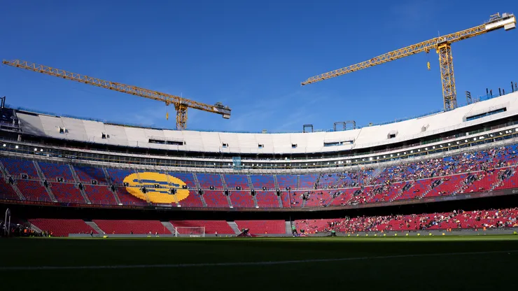 Camp Nou, estádio do Barcelona, durante reforma. (Foto: Pedro Salado/Getty Images)