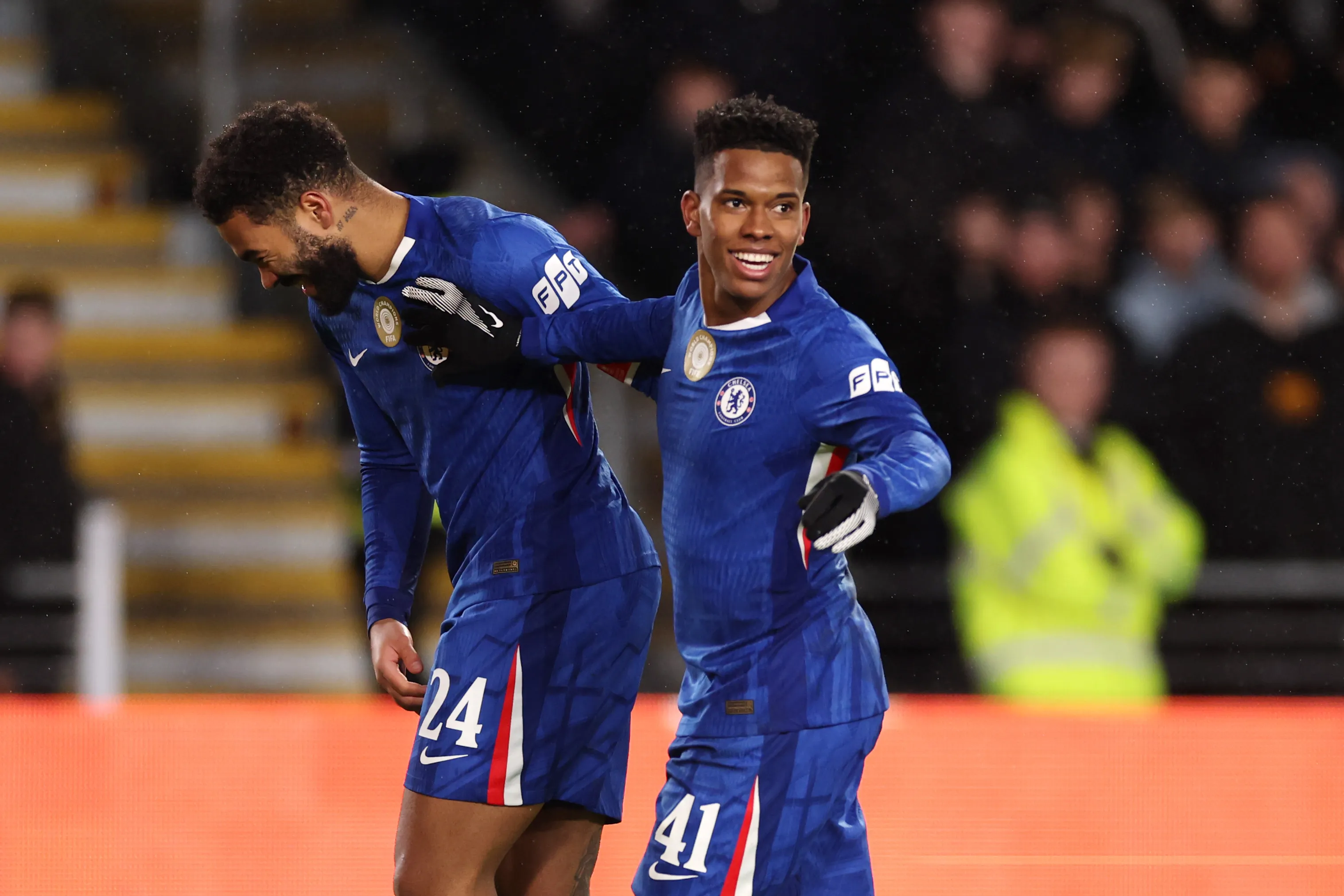 Estêvão comemorando gol pelo Chelsea. (Foto: Carl Recine/Getty Images)