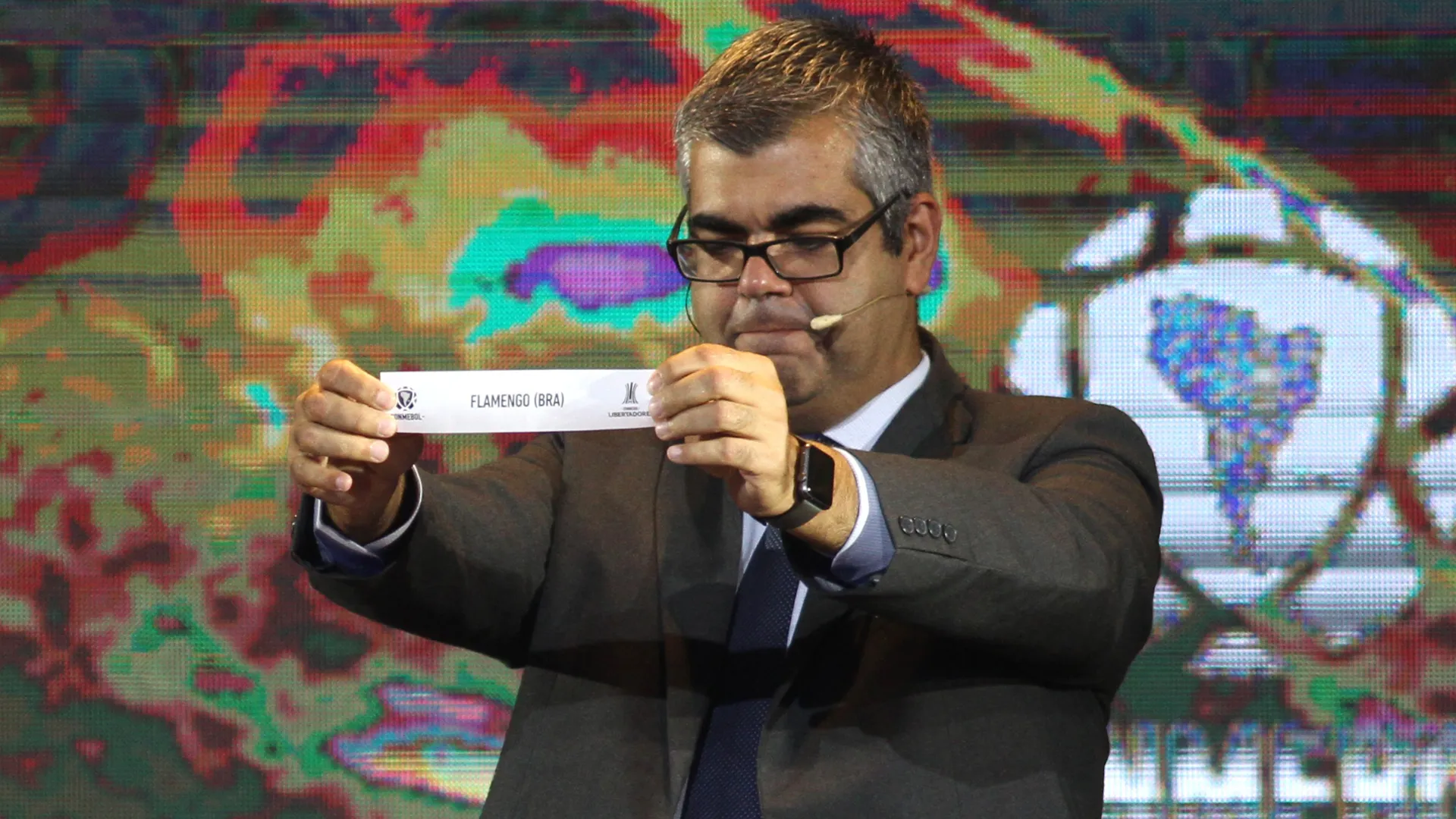 Fred Nantes durante sorteio da Conmebol