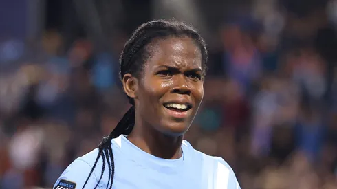 Khadija Shaw, do Manchester City (Photo by Carl Recine/Getty Images)
