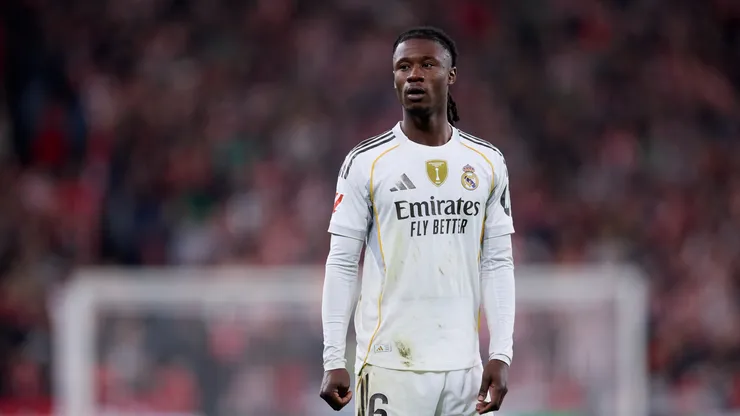 Camavinga em jogo do Real Madrid (Ion Alcoba Beitia/Getty Images)