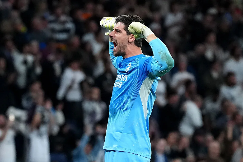 Courtois fez grande partida pelo Real Madrid. (Photo by Angel Martinez/Getty Images)