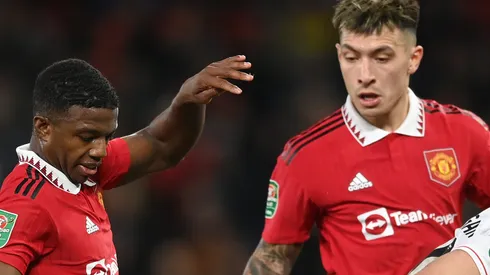 Tyrell Malacia e Lisandro Martínez. (Photo by Gareth Copley/Getty Images)
