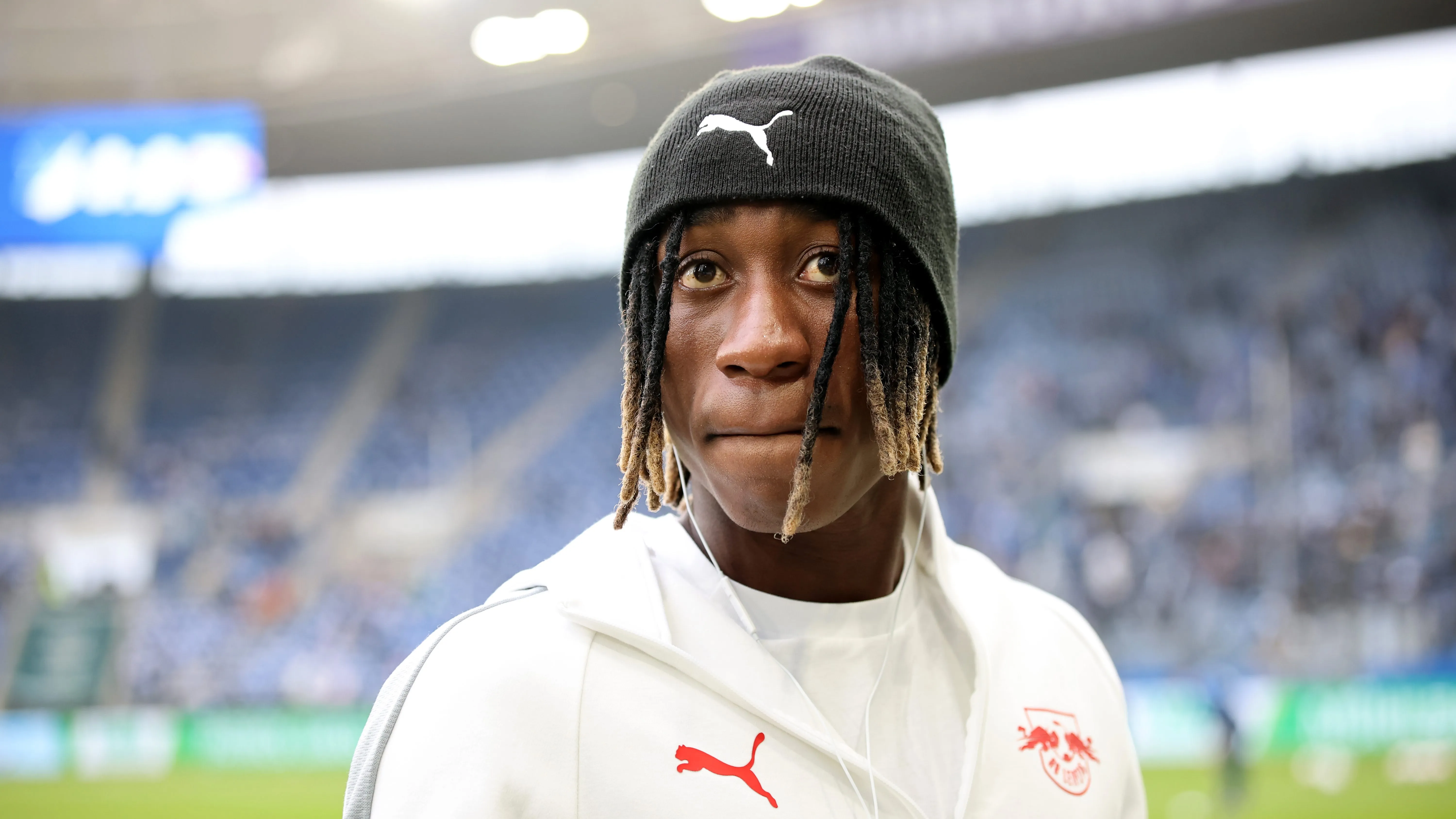 Yan Diomande deseja jogar no Liverpool. Foto: Alex Grimm/Getty Images
