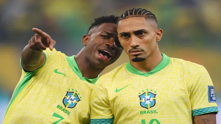 Raphinha e Vini Jr são protagonistas na Seleção Brasileira - Pedro Vilela/Getty Images
