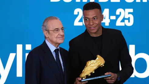 Florentino Pérez e Mbappé. (Foto: Angel Martinez/Getty Images)