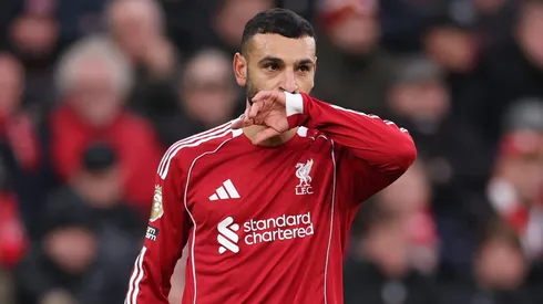 Salah durante partida pelo Liverpool. (Photo by Michael Regan/Getty Images)