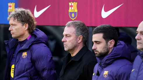 O técnico Hansi Flick, no Barcelona (Alex Caparros/Getty Images)