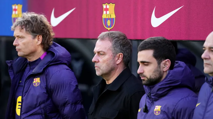 O técnico Hansi Flick, no Barcelona (Alex Caparros/Getty Images)