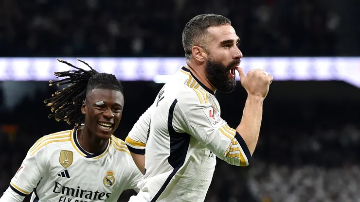Carvajal e Camavinga comemoram gol do Real Madrid (Denis Doyle/Getty Images)