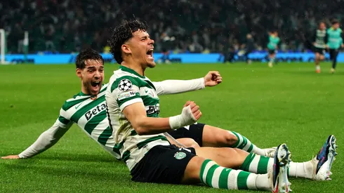 Maxi Araujo comemora gol do Sporting (Photo by Gualter Fatia/Getty Images)