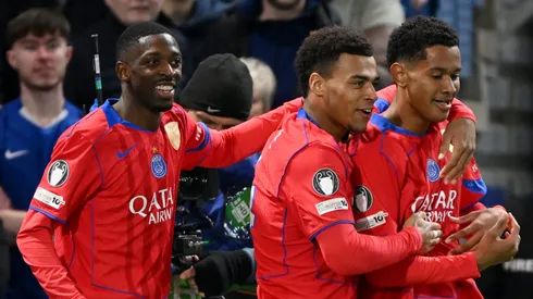Mayulu comemora gol marcado pelo PSG. (Photo by Mike Hewitt/Getty Images)