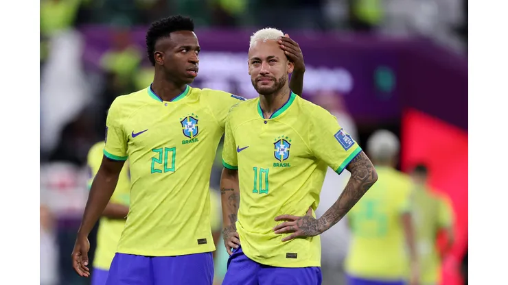Vini Jr. é sincero sobre volta de Neymar à Seleção Brasileira. Foto: Michael Steele/Getty Images