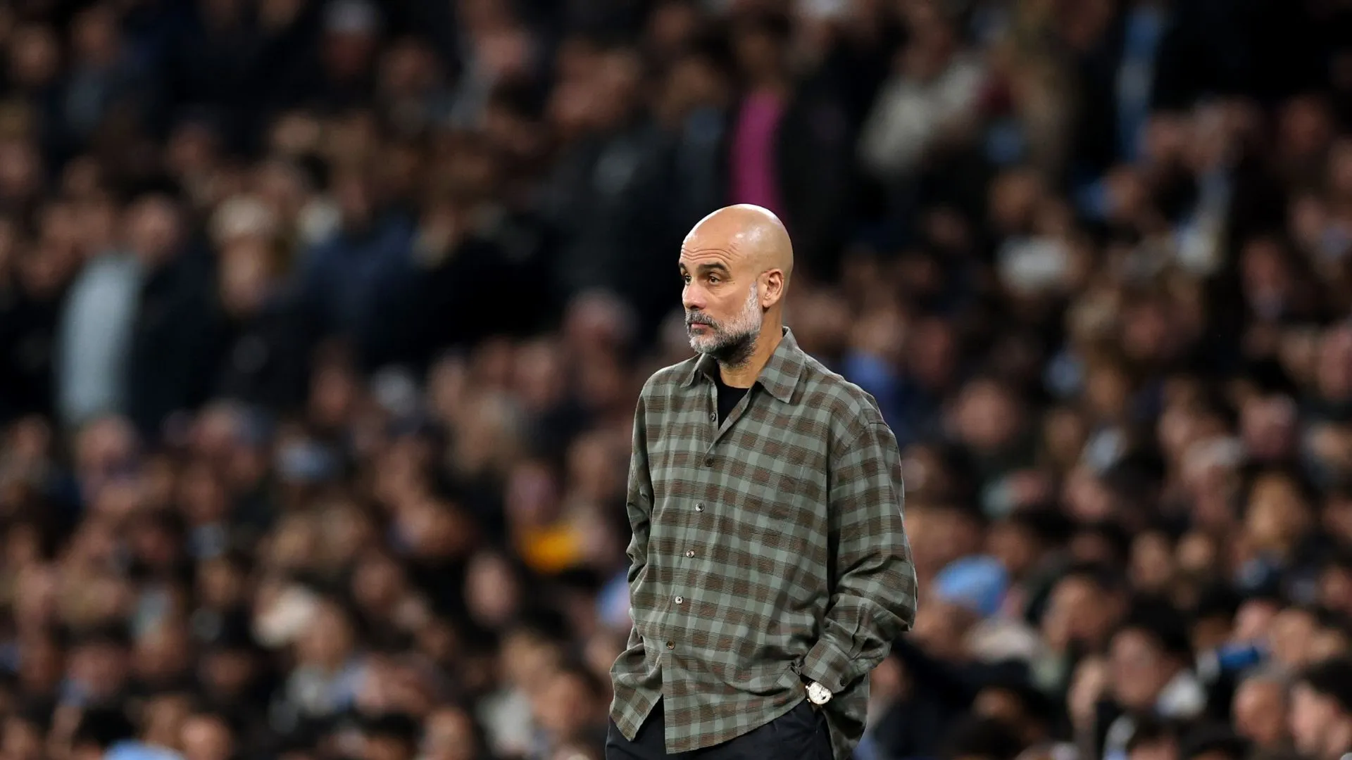 Guardiola já venceu e perdeu jogos contra o Real Madrid como técnico do Manchester City (foto: Michael Regan/Getty Images)