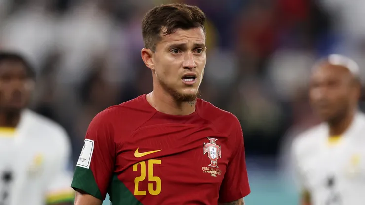 Otávio em campo por Portugal. Foto: Clive Brunskill/Getty Images