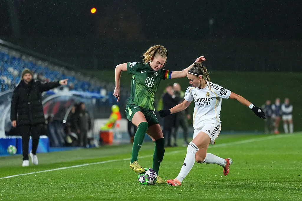 Athenea Del Castillo atuando pelo Real Madrid na Champions Feminina - Foto: Angel Martinez/Getty Images