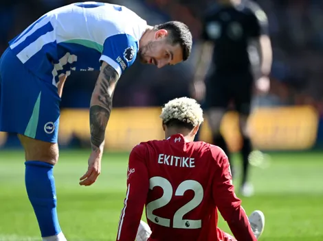 Liverpool sofre com lesão de Ekitiké e perde para o Brighton