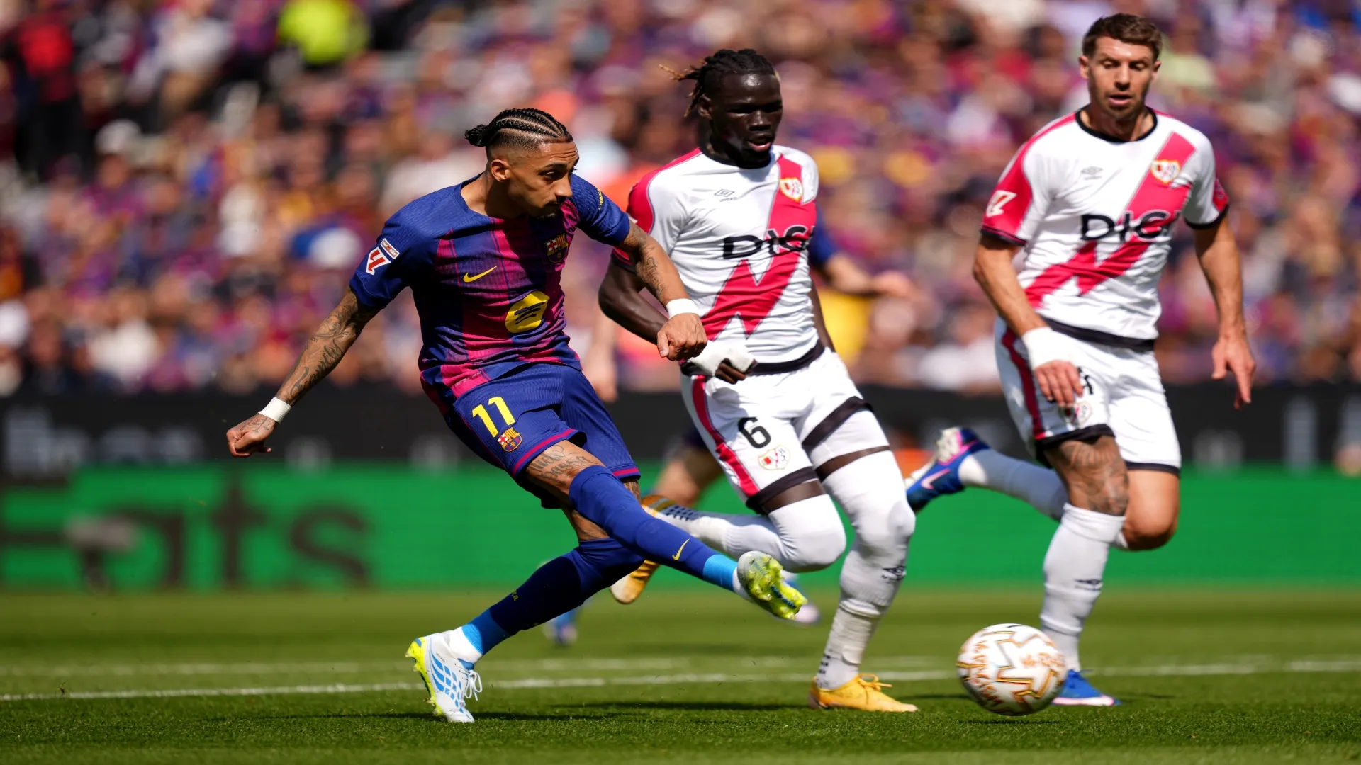 Raphinha em Barcelona x Rayo Vallecano – Alex Caparros/Getty Images