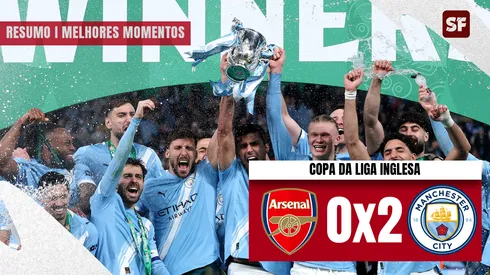 Manchester City campeão da Copa da Liga Inglesa. (Foto original: Julian Finney/Getty Images)