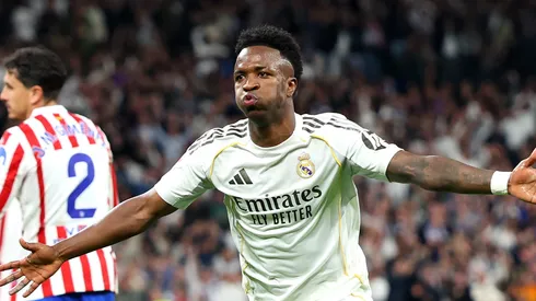 Vinícius Júnior se aproxima de renovação com o Real Madrid. (Photo by Florencia Tan Jun/Getty Images)