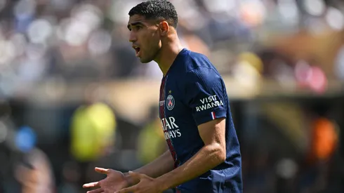 O lateral Hakimi em jogo do PSG (David Ramos/Getty Images)
