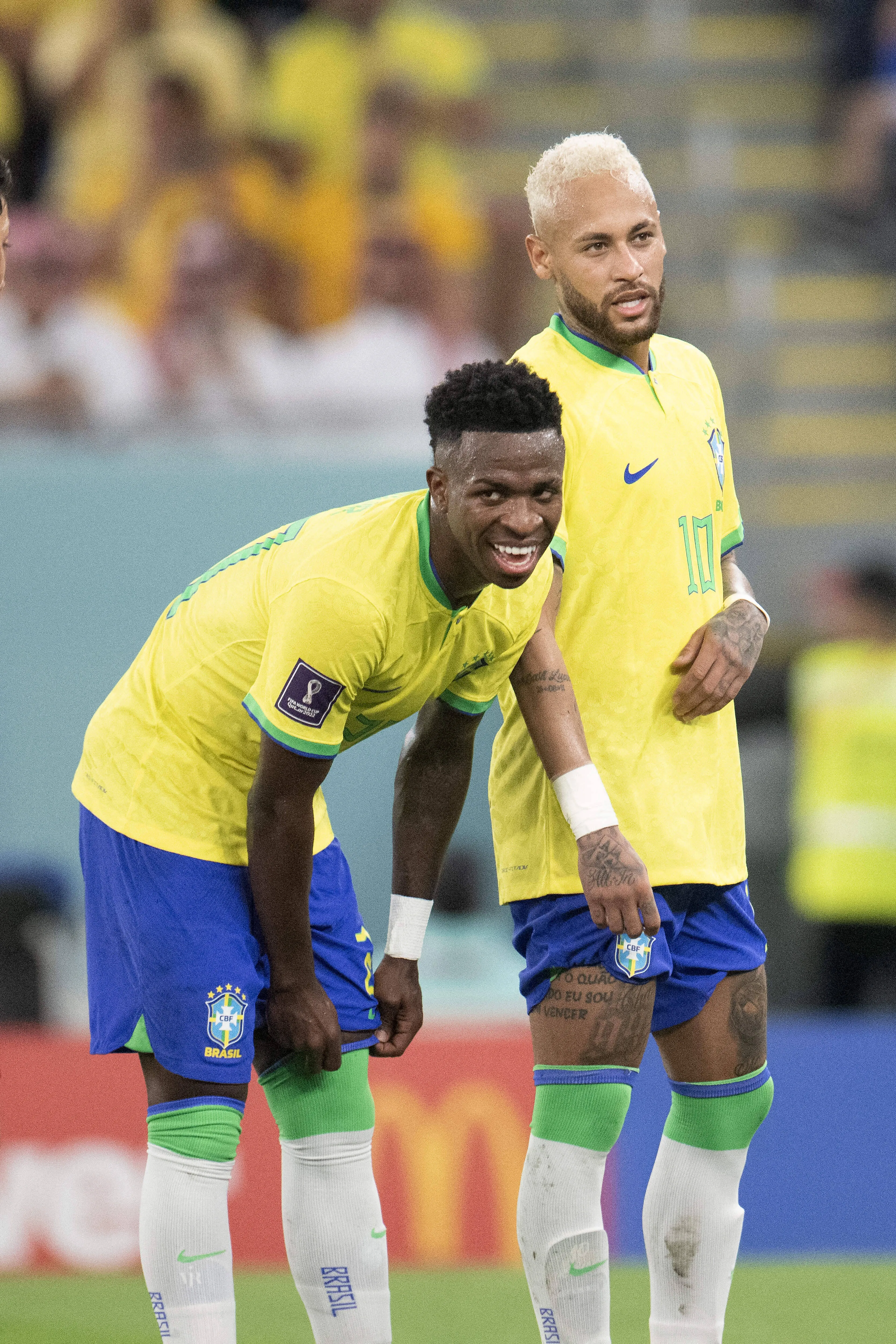 Vini Jr e Neymar pela Seleção Brasileira. Foto: IMAGO /&nbsp; Ulmer/Teamfoto